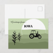 Greetings from Iowa State Lush Green Tones  ポストカード (正面/裏面)