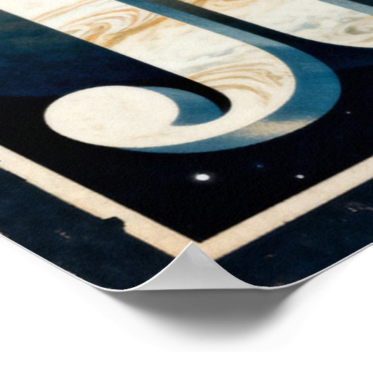 Greetings from Jupiter Retro Sci‑Fi Poster ポスター (角)