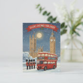 Greetings from London Christmas Card ポストカード (スタンド正面)