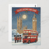 Greetings from London Christmas Card ポストカード (正面/裏面)