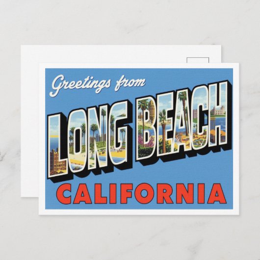 Greetings from Long Beach CA ポストカード (正面/裏面)