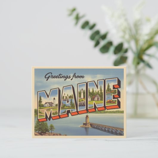 Greetings from Maine ポストカード (スタンド正面)