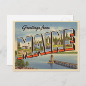 Greetings from Maine ポストカード (正面/裏面)
