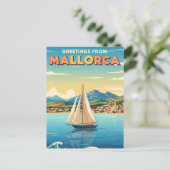 Greetings from Mallorca Spain Travel ポストカード (スタンド正面)