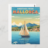 Greetings from Mallorca Spain Travel ポストカード (正面/裏面)