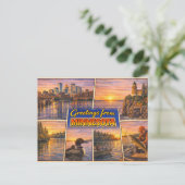 Greetings From Minnesota Postcard ポストカード (スタンド正面)