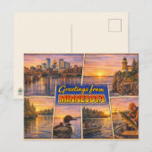 Greetings From Minnesota Postcard ポストカード (正面/裏面)