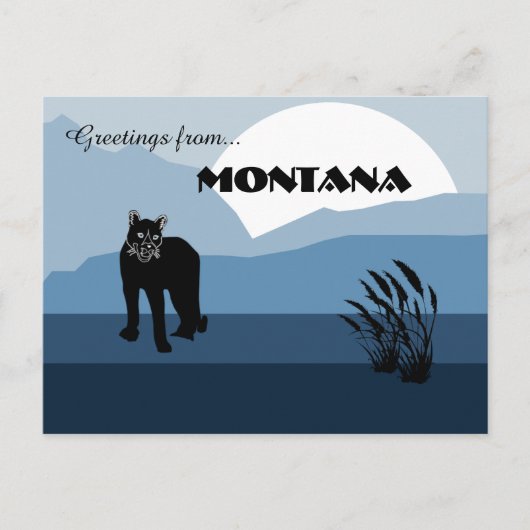 Greetings from Montana State Slate Blues  ポストカード (正面)