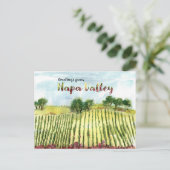 Greetings From Napa Valley Vineyard Hills ポストカード (スタンド正面)