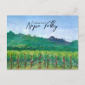 Greetings From Napa Valley Vineyard Red Roses  ポストカード (正面)