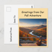 Greetings from Our Fall Adventure Travel ポストカード (正面/裏面)