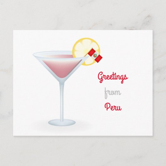 Greetings From Peru Coctel Holiday Pustcard シーズンポストカード (正面)