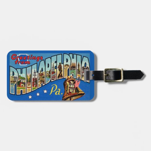 Greetings from Philadelphia PA ラゲッジタグ (正面横)