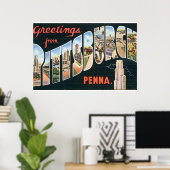 Greetings from Pittsburgh_Vintage Travel Poster ポスター (ホームオフィス)