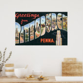 Greetings from Pittsburgh_Vintage Travel Poster ポスター (キッチン)