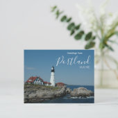 Greetings from Portland Maine Postcard Lighthouse ポストカード (スタンド正面)