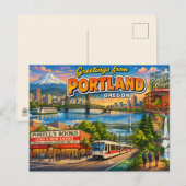 Greetings From Portland Oregon Postcard ポストカード (正面/裏面)