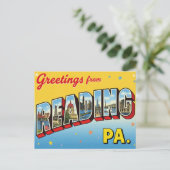 Greetings from Reading PA ポストカード (スタンド正面)