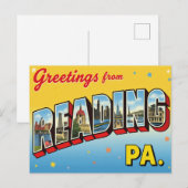 Greetings from Reading PA ポストカード (正面/裏面)