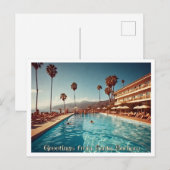 Greetings from Santa Barbara, 1960s Retro Vibe  ポストカード (正面/裏面)