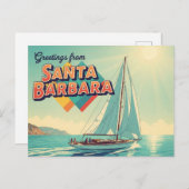 Greetings from Santa Barbara California ポストカード (正面/裏面)
