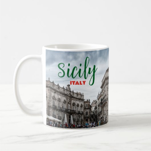Greetings from Sicily Italy Coffee Mug Italia コーヒーマグカップ (左)