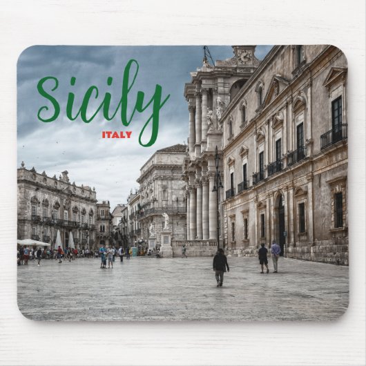Greetings from Sicily Italy Scenic Mouse Pad  マウスパッド (正面)