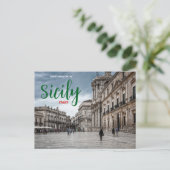 Greetings from Sicily Italy Scenic Postcard Italia ポストカード (スタンド正面)