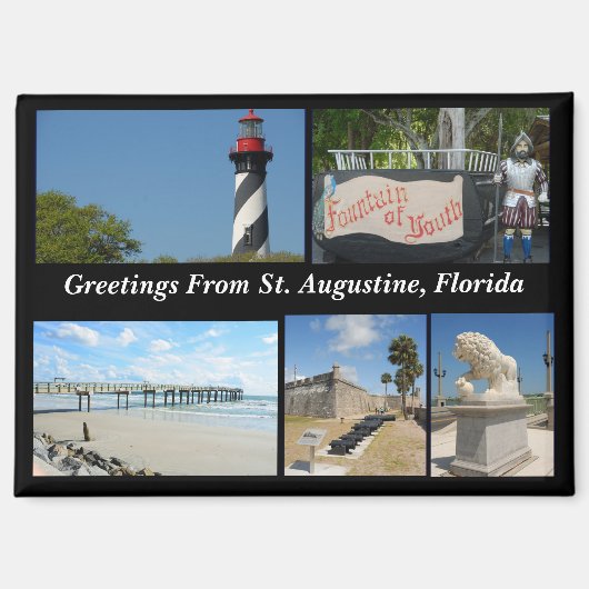 Greetings from St. Augustine, Florida Magnet マグネット (正面)