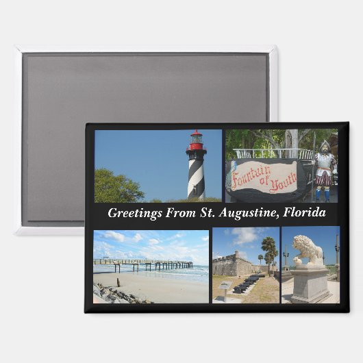Greetings from St. Augustine, Florida Magnet マグネット (正面/裏面)