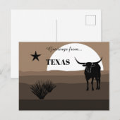 Greetings from Texas State Earth Tones ポストカード (正面/裏面)