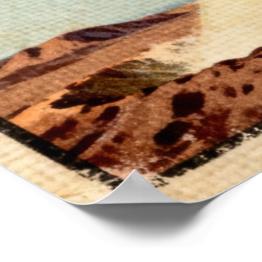 Greetings from the Sun Retro Sci‑Fi Poster ポスター (角)