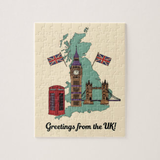 Greetings from the UK British Landmarks Travel ジグソーパズル