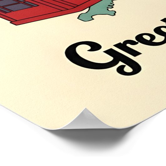 Greetings from the UK British Landmarks Travel ポスター (角)