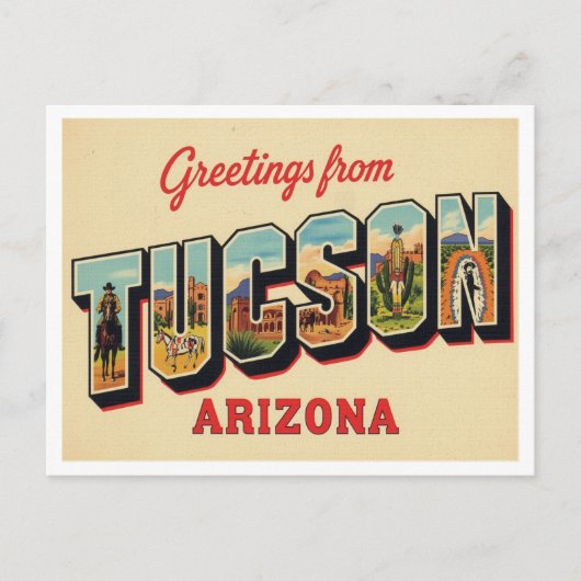 Greetings from Tucson AZ ポストカード (正面)