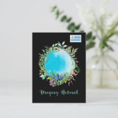 Greetings from Uruguay Natural Blue  ポストカード (スタンド正面)