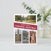 Greetings from Vienna Austria Vintage Travel ポストカード (スタンド正面)