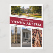 Greetings from Vienna Austria Vintage Travel ポストカード (正面)