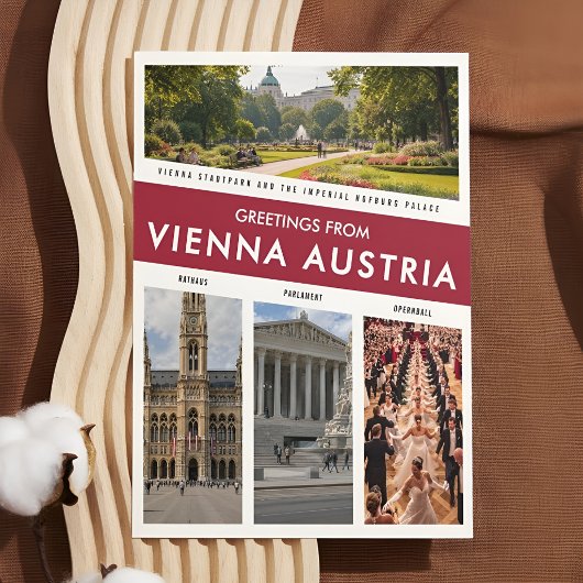 Greetings from Vienna Austria Vintage Travel ポストカード