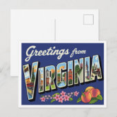 Greetings from Virginia ポストカード (正面/裏面)