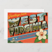 Greetings From West Virginia ポストカード (正面/裏面)