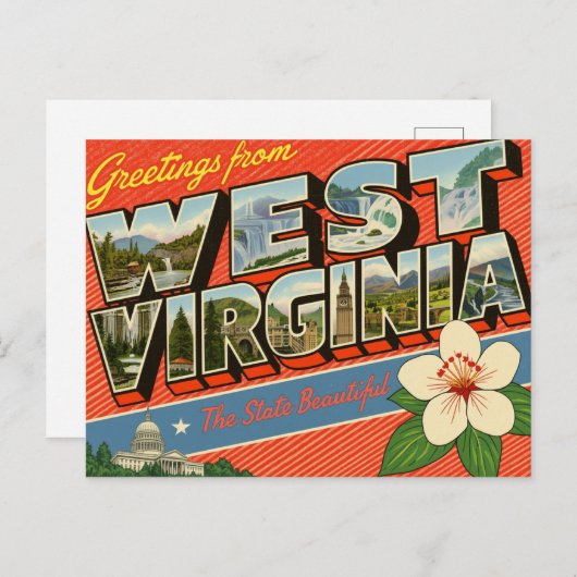 Greetings From West Virginia ポストカード (正面/裏面)
