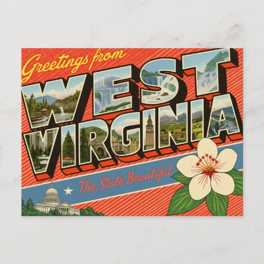 Greetings From West Virginia ポストカード (正面)