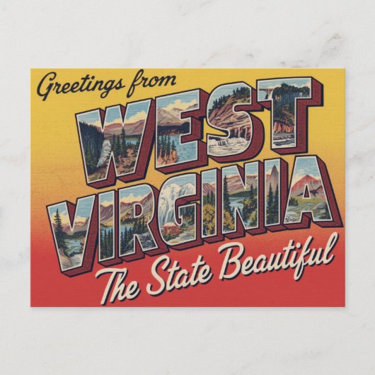 Greetings from West Virginia ポストカード (正面)