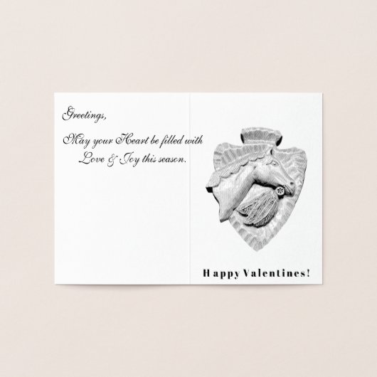 Greetings! Happy Valentines 箔カード (内部)