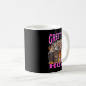 Greetings Huzz Funny Cat Meme Bootleg Graphic Men  コーヒーマグカップ (正面右)