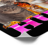 Greetings Huzz Funny Cat Meme Bootleg Graphic Men  ポスター (角)