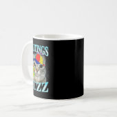 Greetings Huzz Funny Gen Z Gen Alpha Slang Meme  コーヒーマグカップ (正面左)