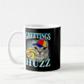 Greetings Huzz Funny Gen Z Gen Alpha Slang Meme  コーヒーマグカップ (左)