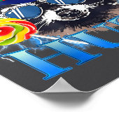 Greetings Huzz Raccoon Meme Chaos Humor Vibes  ポスター (角)